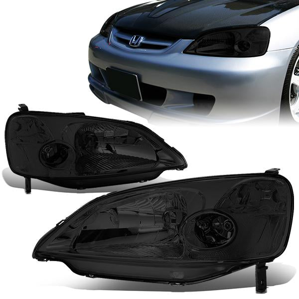 Factory Style Headlights <br>01-03 Honda Civic Sedan/ Coupe