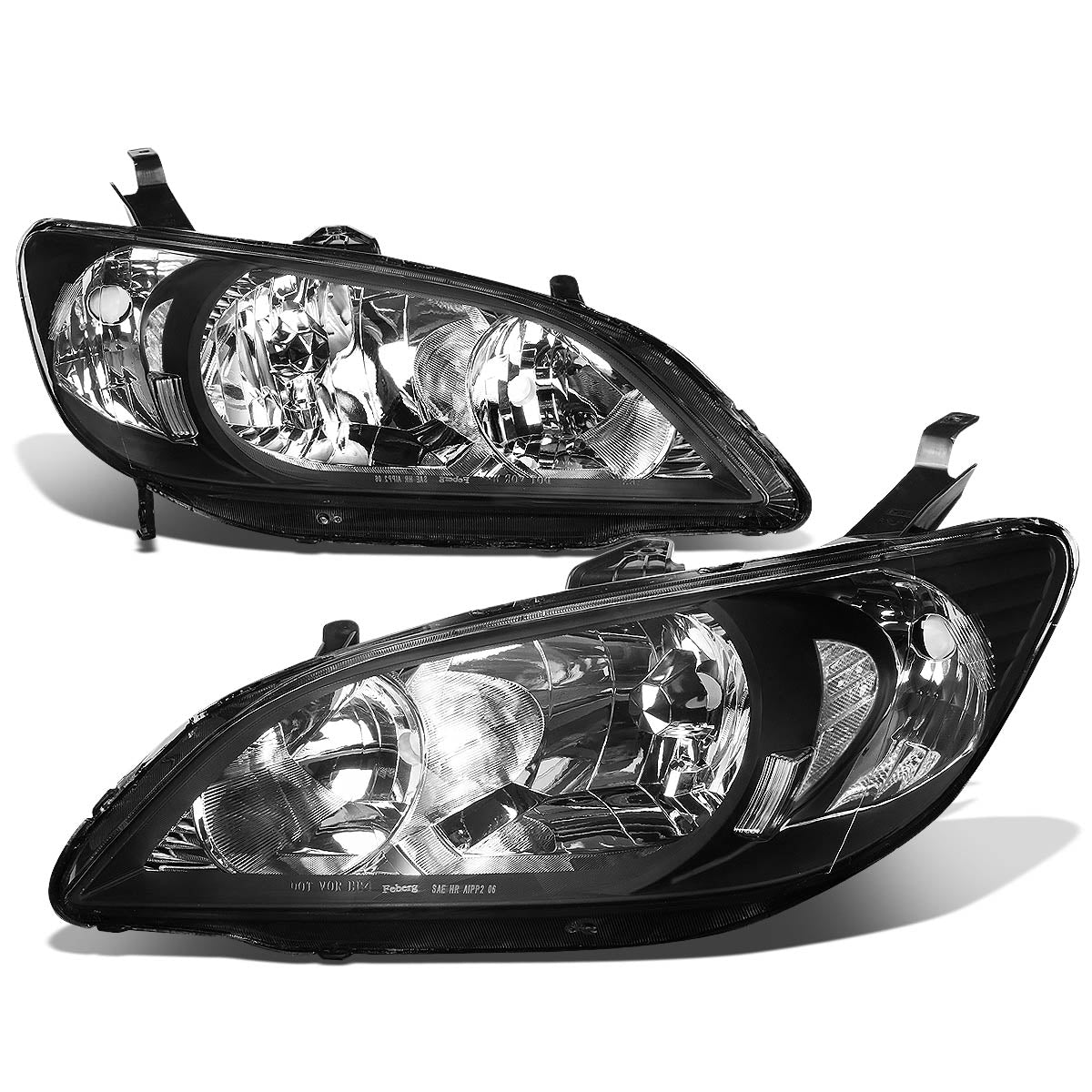 Factory Style Headlights <br>04-05 Honda Civic Sedan/ Coupe