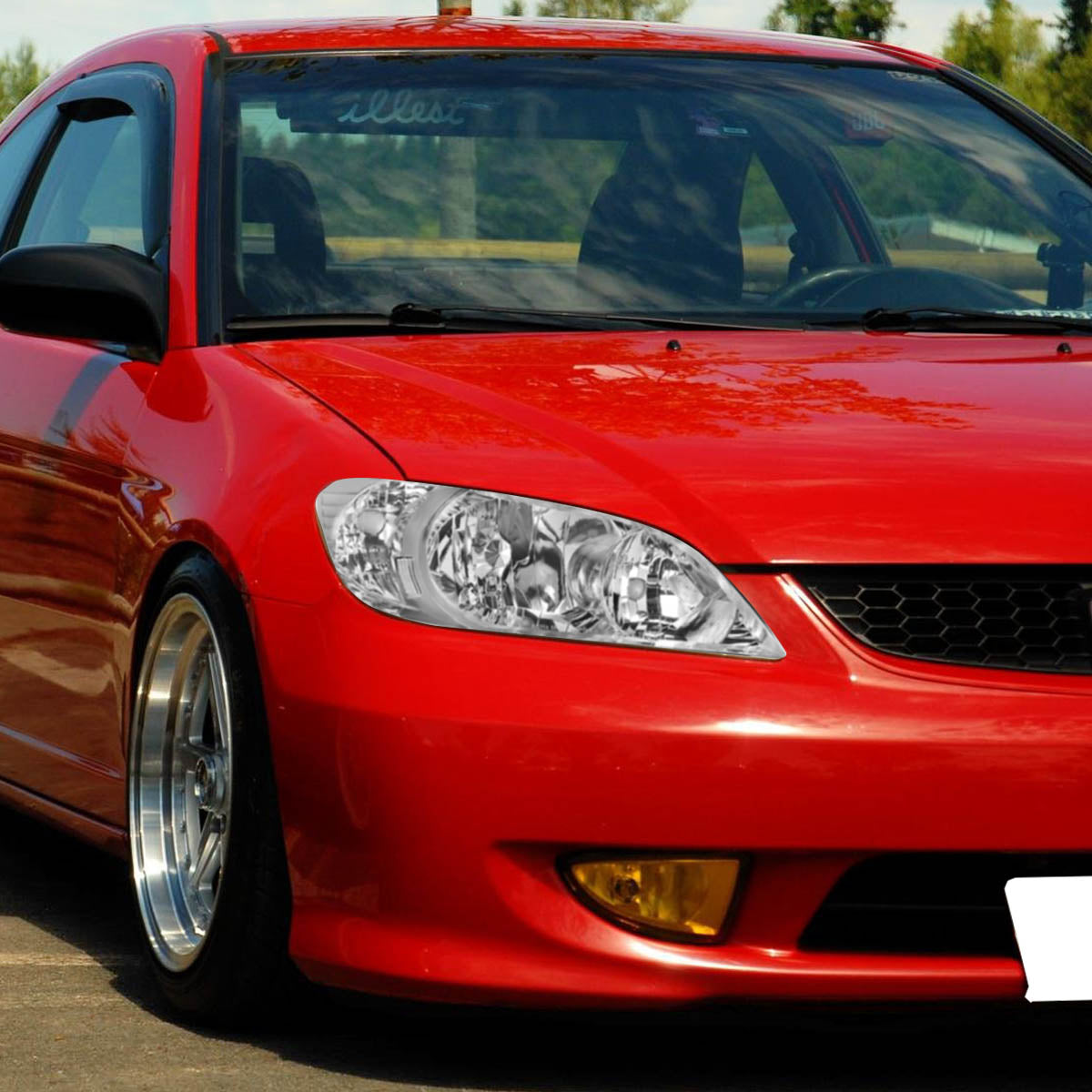 Factory Style Headlights <br>04-05 Honda Civic Sedan/ Coupe