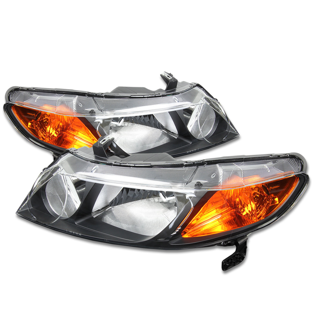 Factory Style Headlights <br>06-08 Honda Civic