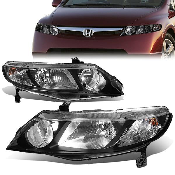 Factory Style Headlights <br>06-08 Honda Civic