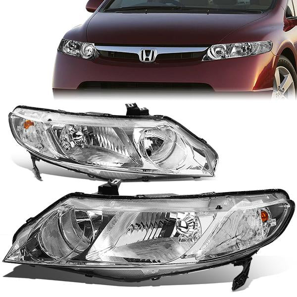 Factory Style Headlights <br>06-08 Honda Civic