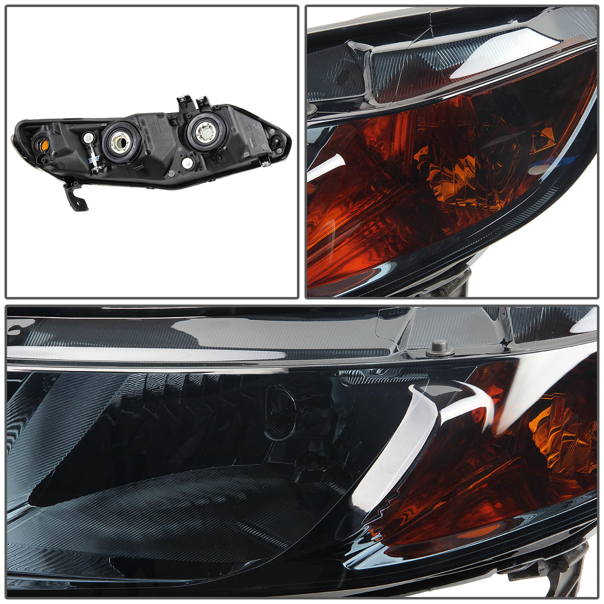 Factory Style Headlights <br>06-08 Honda Civic