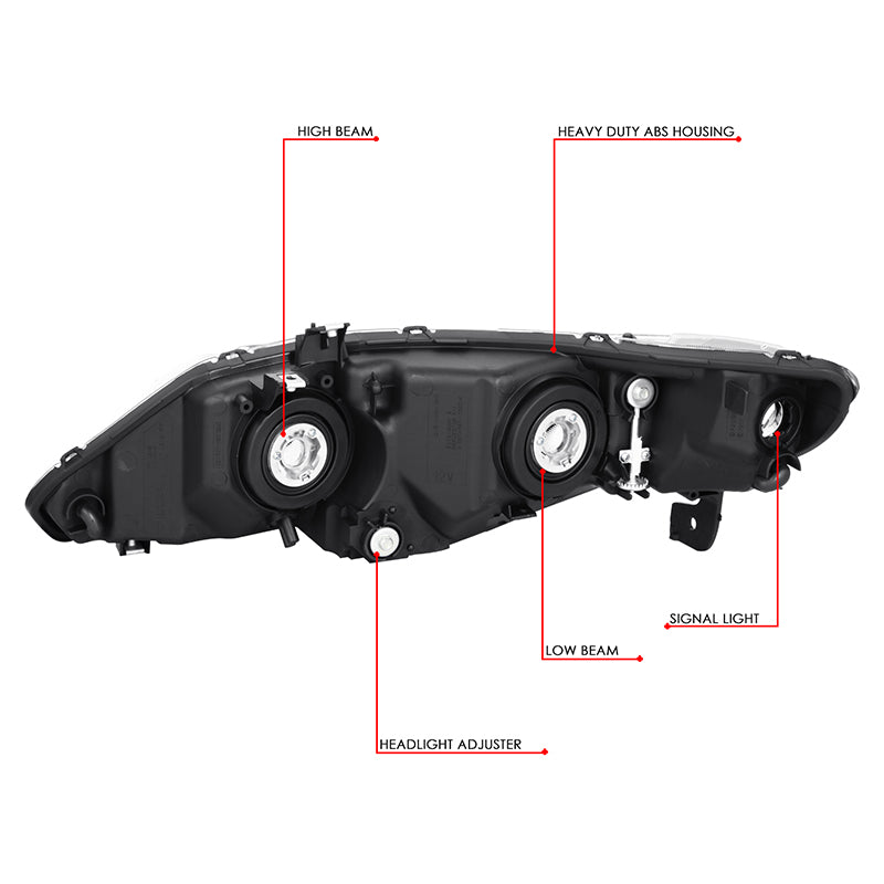 Factory Style Headlights <br>06-11 Honda Civic