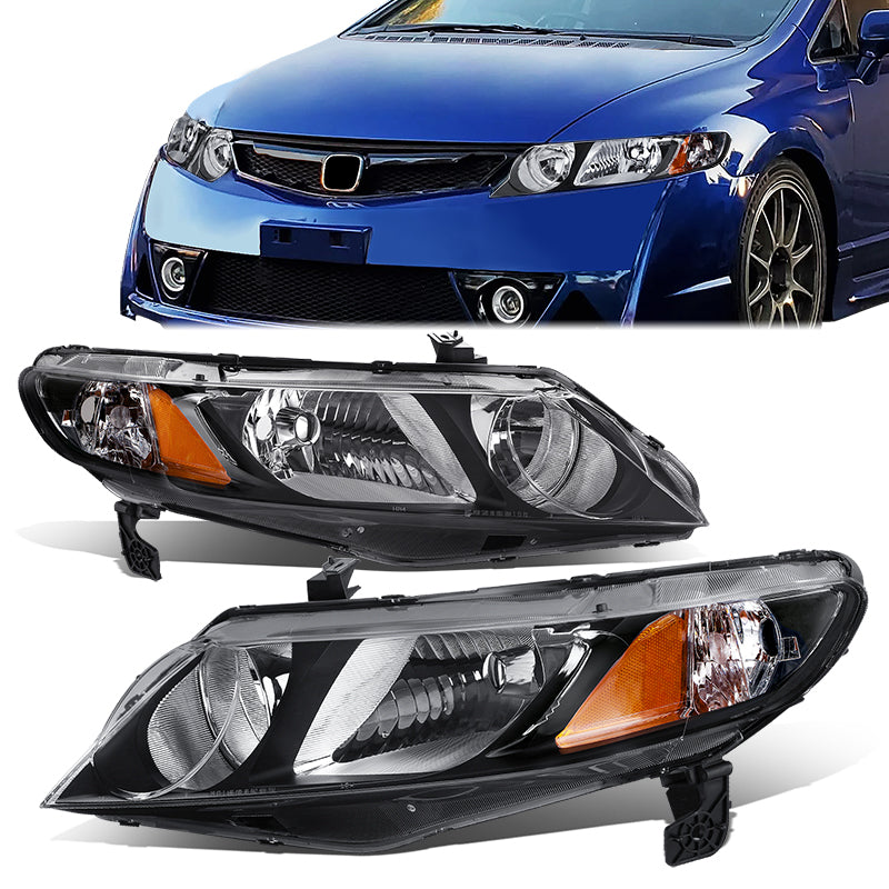 Factory Style Headlights <br>06-11 Honda Civic