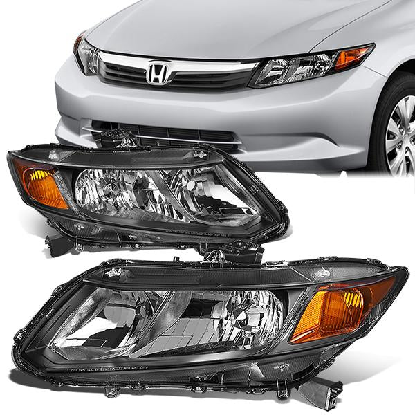 Factory Style Headlights <br>12-13 Honda Civic Coupe, 12-15 Civic Sedan