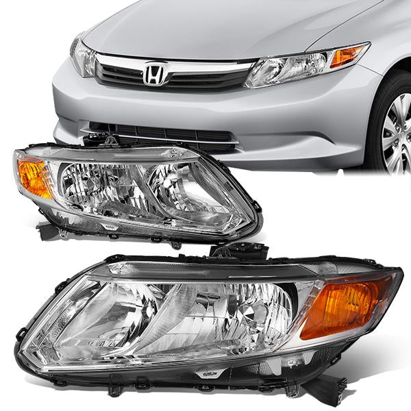 Factory Style Headlights <br>12-13 Honda Civic Coupe, 12-15 Civic Sedan