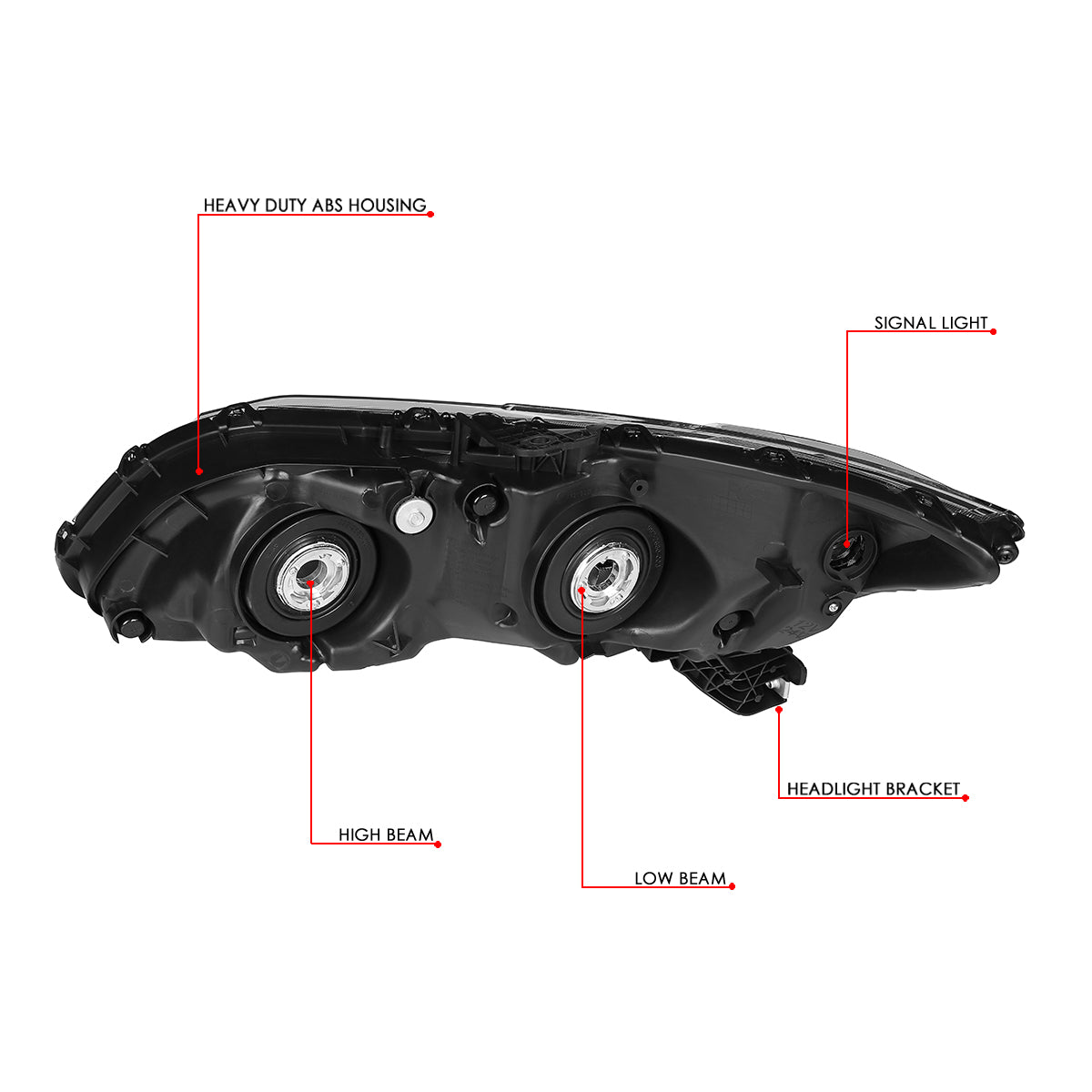 Factory Style Headlights <br>12-13 Honda Civic Coupe, 12-15 Civic Sedan