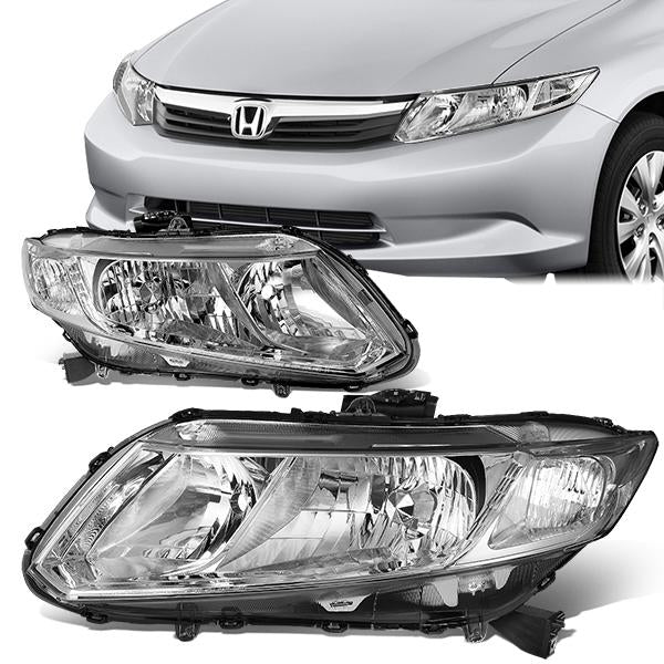 Factory Style Headlights <br>12-13 Honda Civic Coupe, 12-15 Civic Sedan