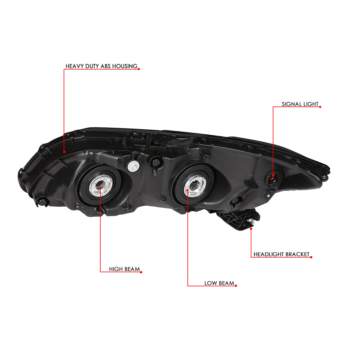 Factory Style Headlights <br>12-13 Honda Civic Coupe, 12-15 Civic Sedan