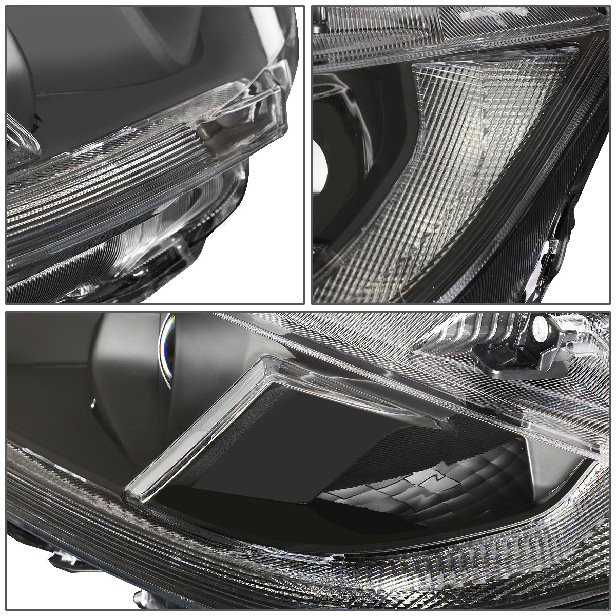 LED DRL Projector Headlights <br>16-18 Honda Civic