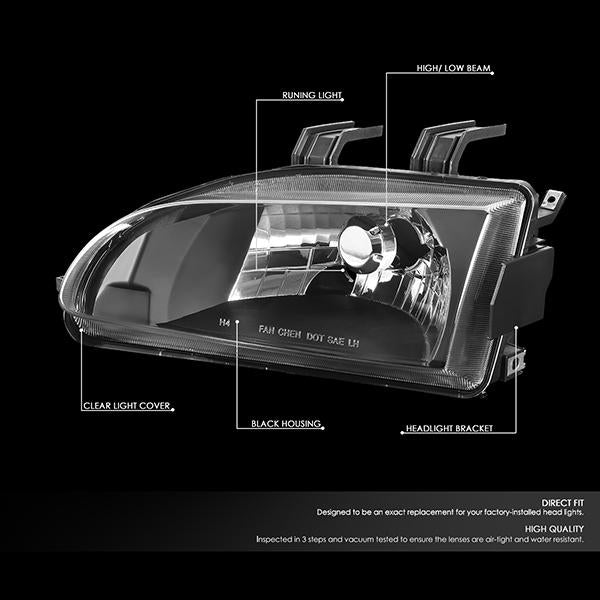 Factory Style Headlights <br>92-95 Honda Civic