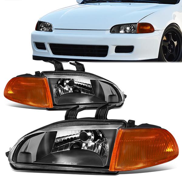 Factory Style Headlights <br>92-95 Honda Civic