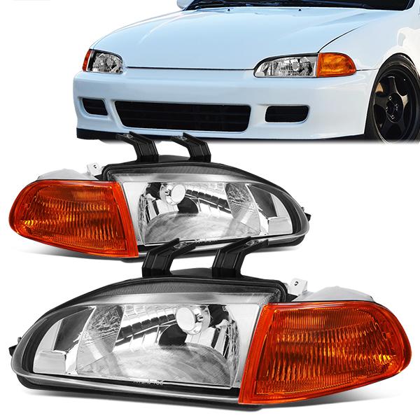 Factory Style Headlights <br>92-95 Honda Civic