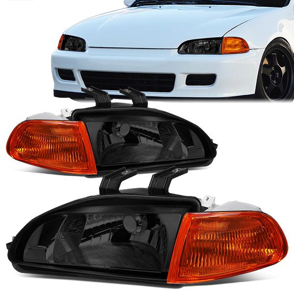 Factory Style Headlights <br>92-95 Honda Civic