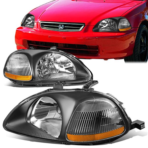 Factory Style Headlights <br>96-98 Honda Civic