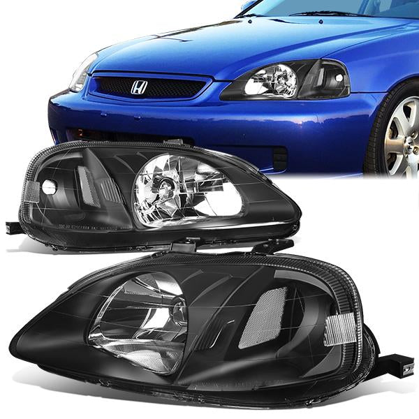 Factory Style Headlights <br>99-00 Honda Civic