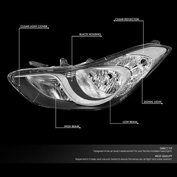 Factory Style Headlights <br>11-13 Hyundai Elantra Sedan,2013 Coupe/GT