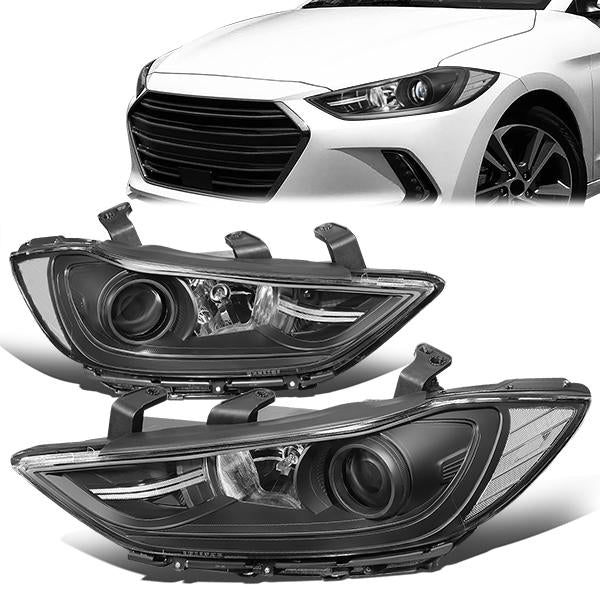 Factory Style Projector Headlights <br>17-18 Hyundai Elantra Sedan