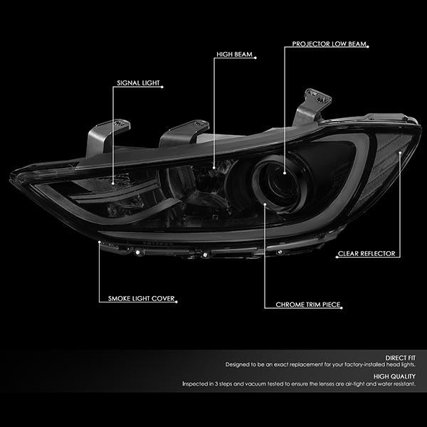 Factory Style Projector Headlights <br>17-18 Hyundai Elantra Sedan