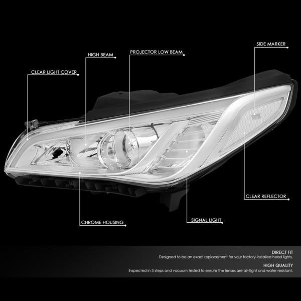 Factory Style Projector Headlights <br>15-17 Hyundai Sonata