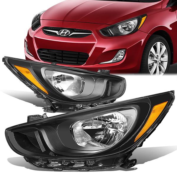 Factory Style Headlights <br>12-14 Hyundai Accent