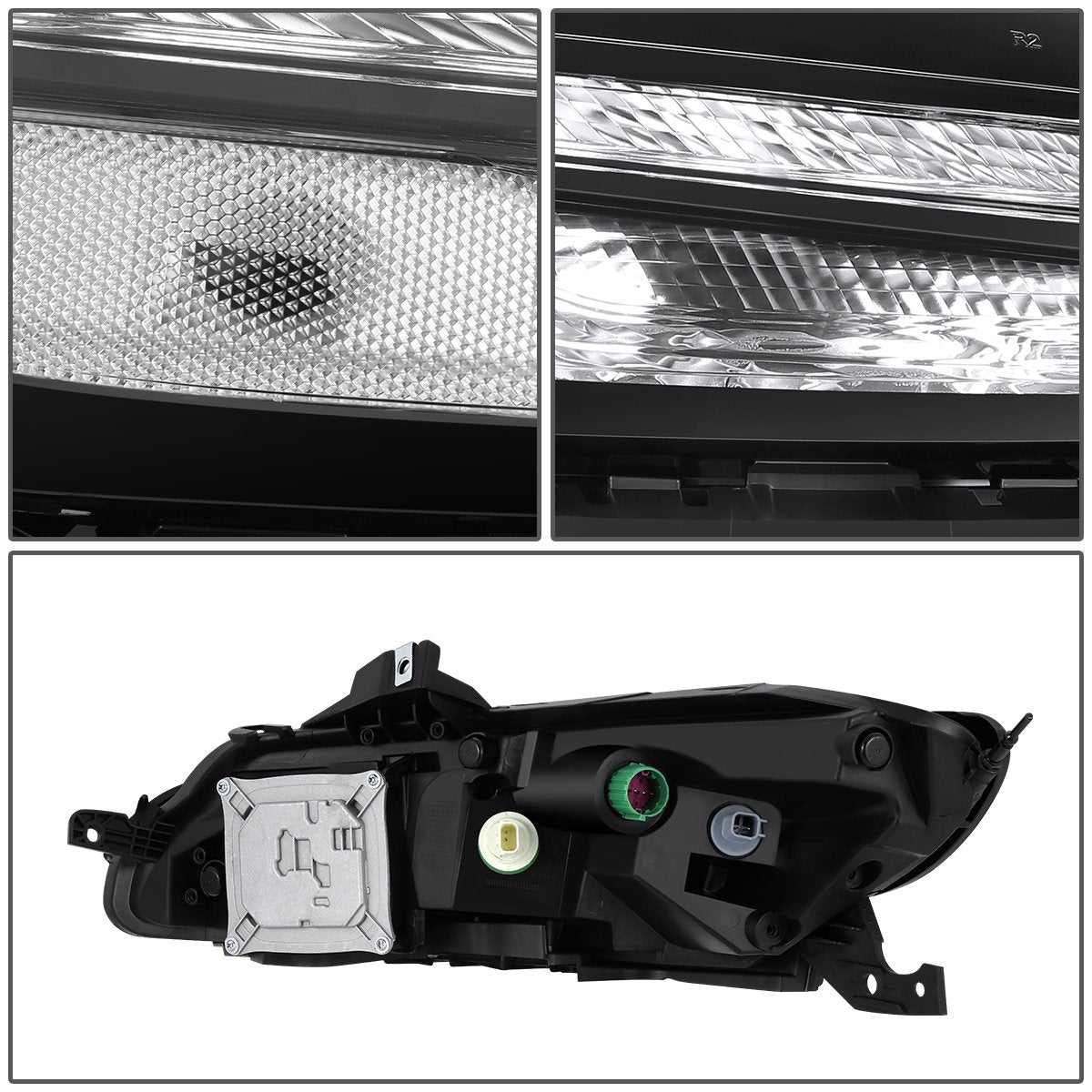 LED DRL Projector Headlights <br>14-18 Jeep Cherokee