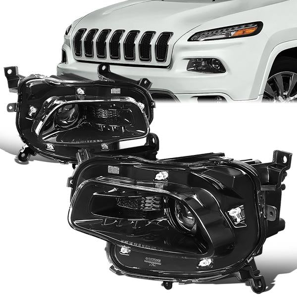 Factory Style Projector Headlights <br>14-18 Jeep Cherokee