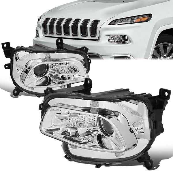 Factory Style Projector Headlights <br>14-18 Jeep Cherokee