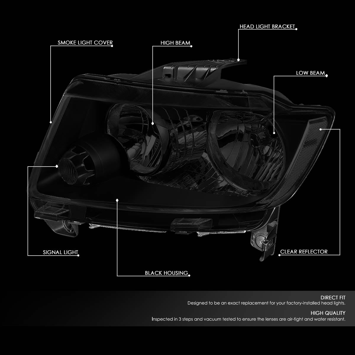 Factory Style Headlights <br>11-13 Jeep Grand Cherokee