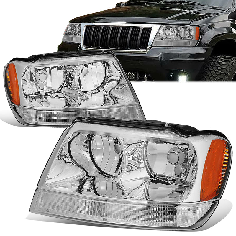 Factory Style Headlights <br>99-04 Jeep Grand Cherokee WJ