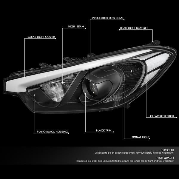 Factory Style Projector Headlights <br>14-16 Kia Forte, Forte Koup, Forte 5