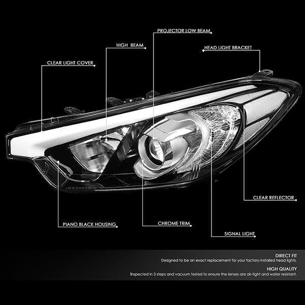 Factory Style Projector Headlights <br>14-16 Kia Forte, Forte Koup, Forte 5