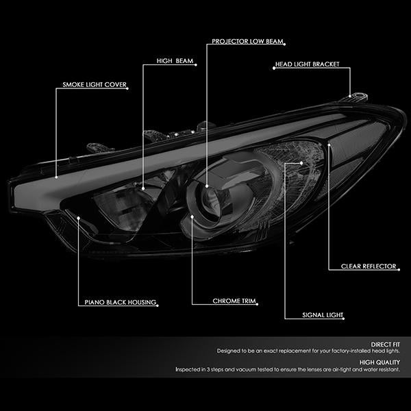 Factory Style Projector Headlights <br>14-16 Kia Forte, Forte Koup, Forte 5