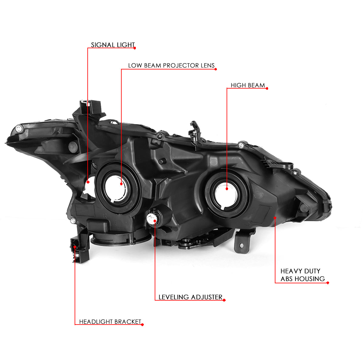 Factory Style Projector Headlights <br>13-15 Nissan Altima Sedan