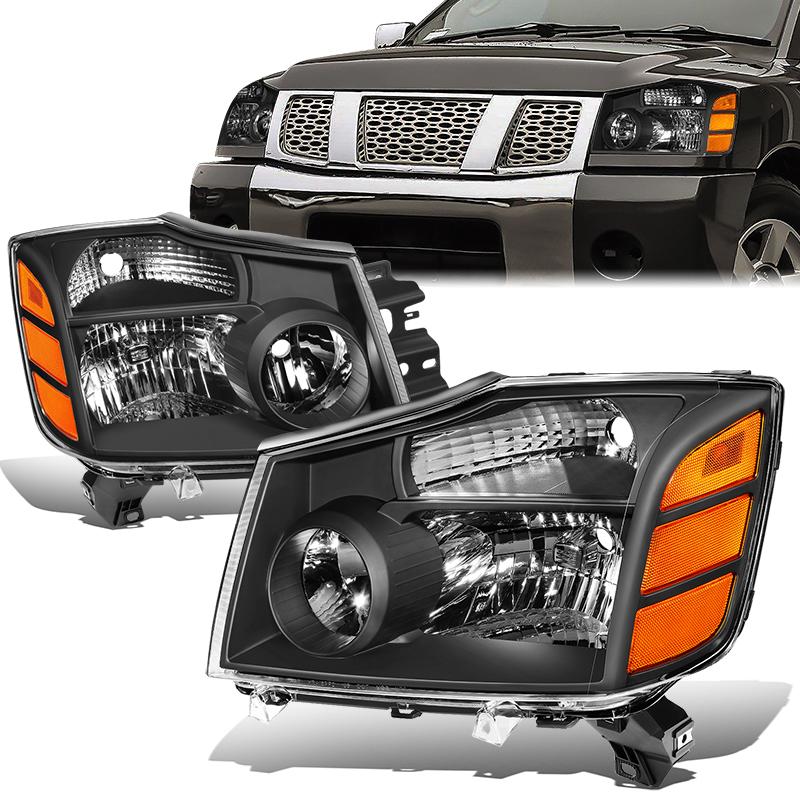 Factory Style Headlights <br>04-15 Nissan Titan, 05-07 Armada