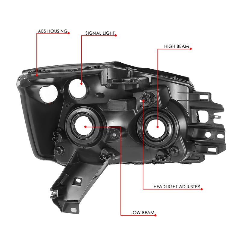 Factory Style Headlights <br>04-15 Nissan Titan, 05-07 Armada