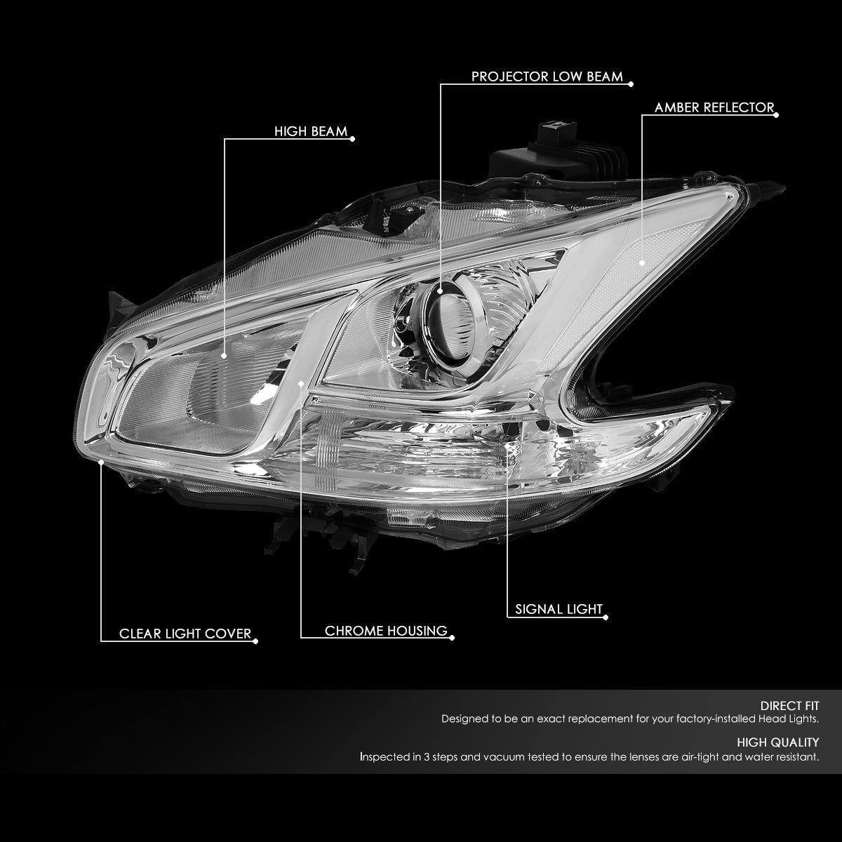 Factory Style Projector Headlights <br>09-14 Nissan Maxima