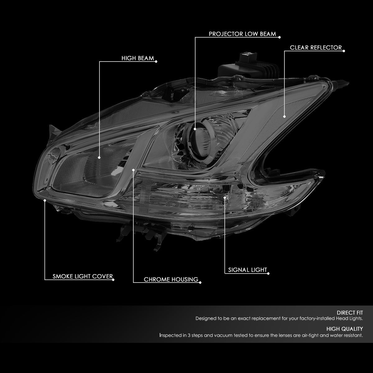 Factory Style Projector Headlights <br>09-14 Nissan Maxima