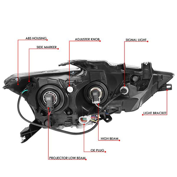 LED DRL Projector Headlights <br>16-18 Nissan Maxima S SL SV