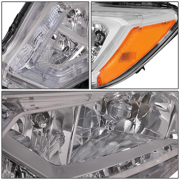 LED DRL Projector Headlights <br>14-16 Nissan Rogue