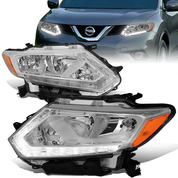 LED DRL Projector Headlights <br>14-16 Nissan Rogue