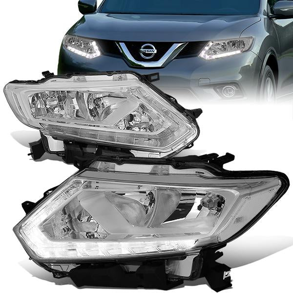 LED DRL Projector Headlights <br>14-16 Nissan Rogue