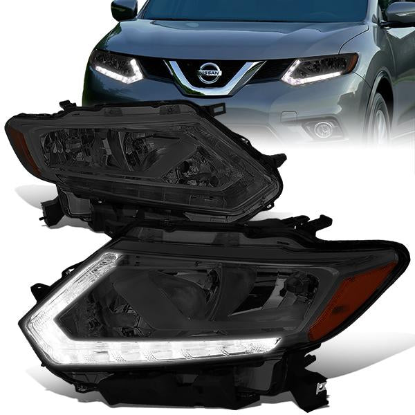 LED DRL Projector Headlights <br>14-16 Nissan Rogue