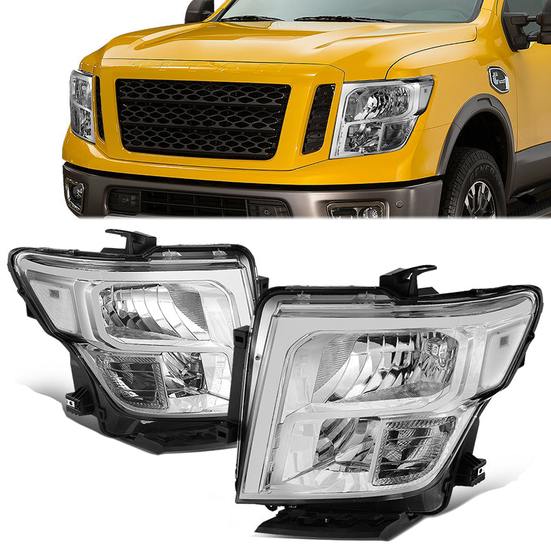 Factory Style Headlights <br>17-22 Nissan Titan, 16-22 XD