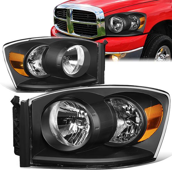 Factory Style Headlights <br>06-08 Dodge Ram 1500, 06-09 2500 3500