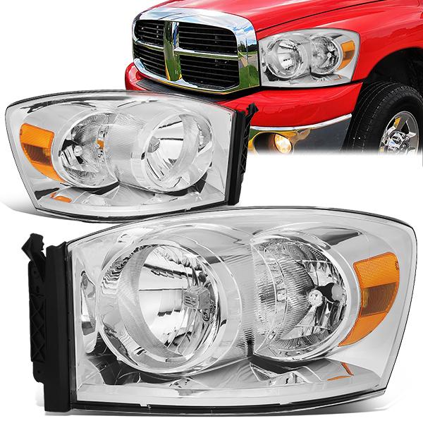 Factory Style Headlights <br>06-08 Dodge Ram 1500, 06-09 2500 3500