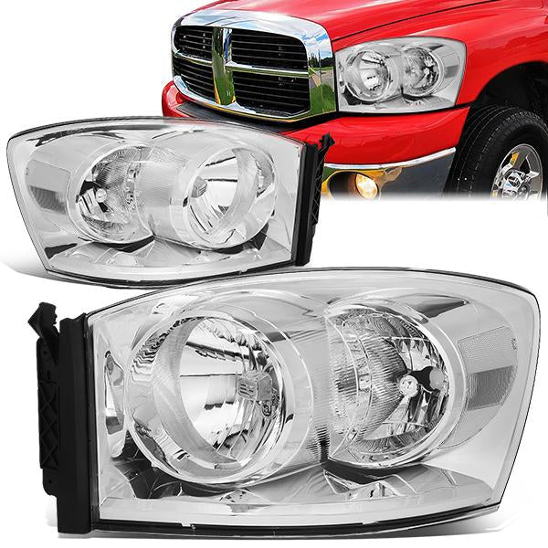 Factory Style Headlights <br>06-08 Dodge Ram 1500, 06-09 2500 3500