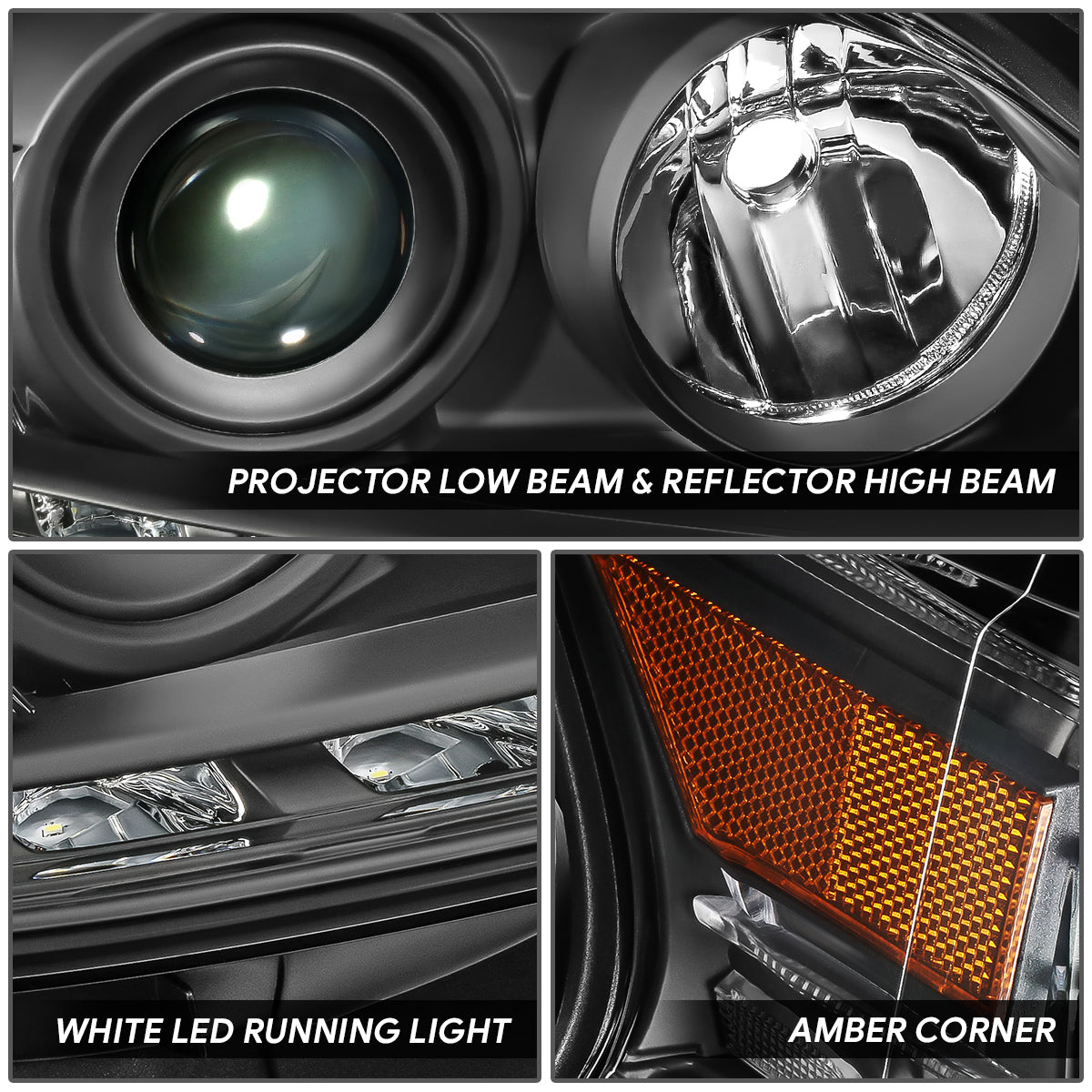 LED DRL Projector Headlights <br>13-15 Lexus RX350, RX450H