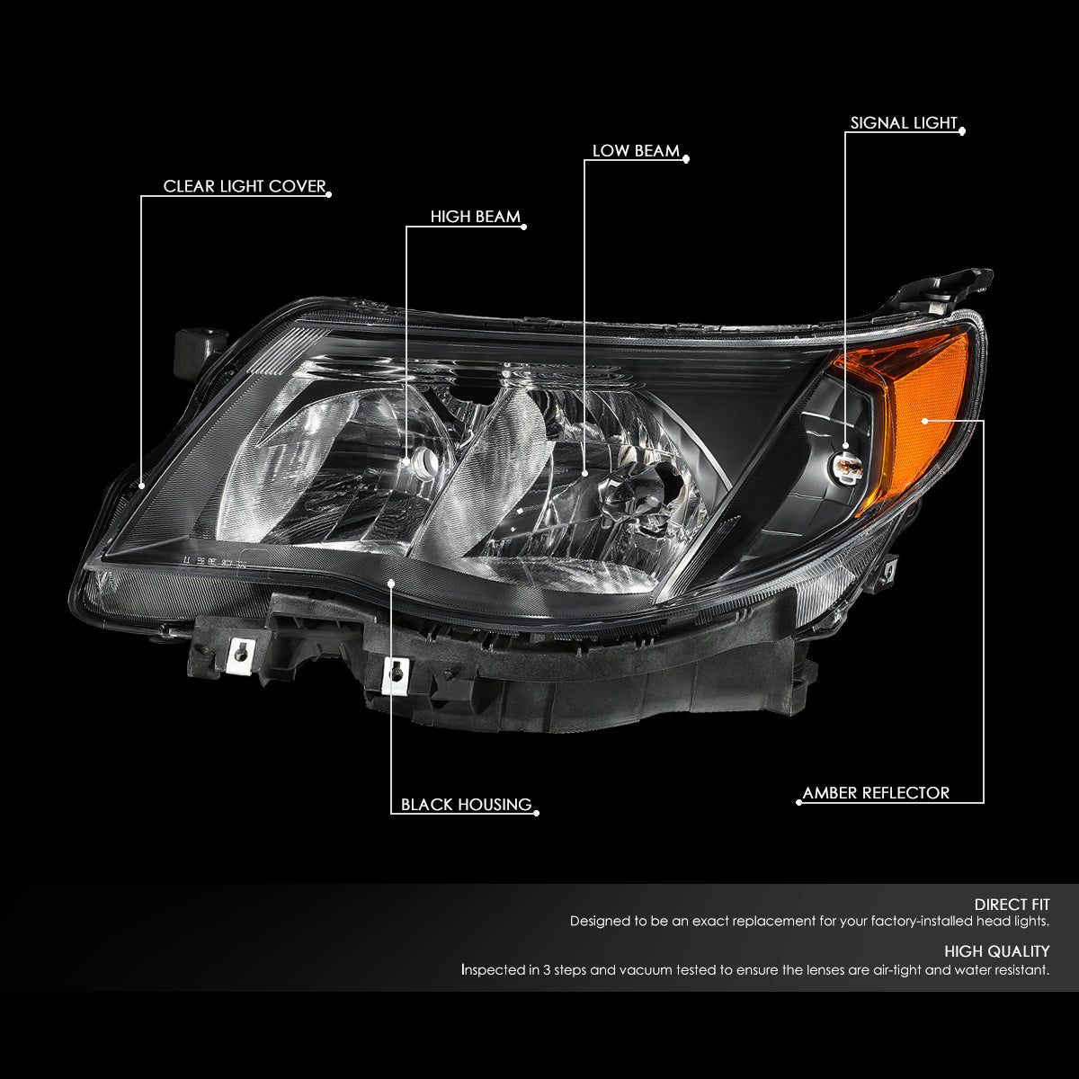 Factory Style Headlights <br>09-13 Subaru Forester